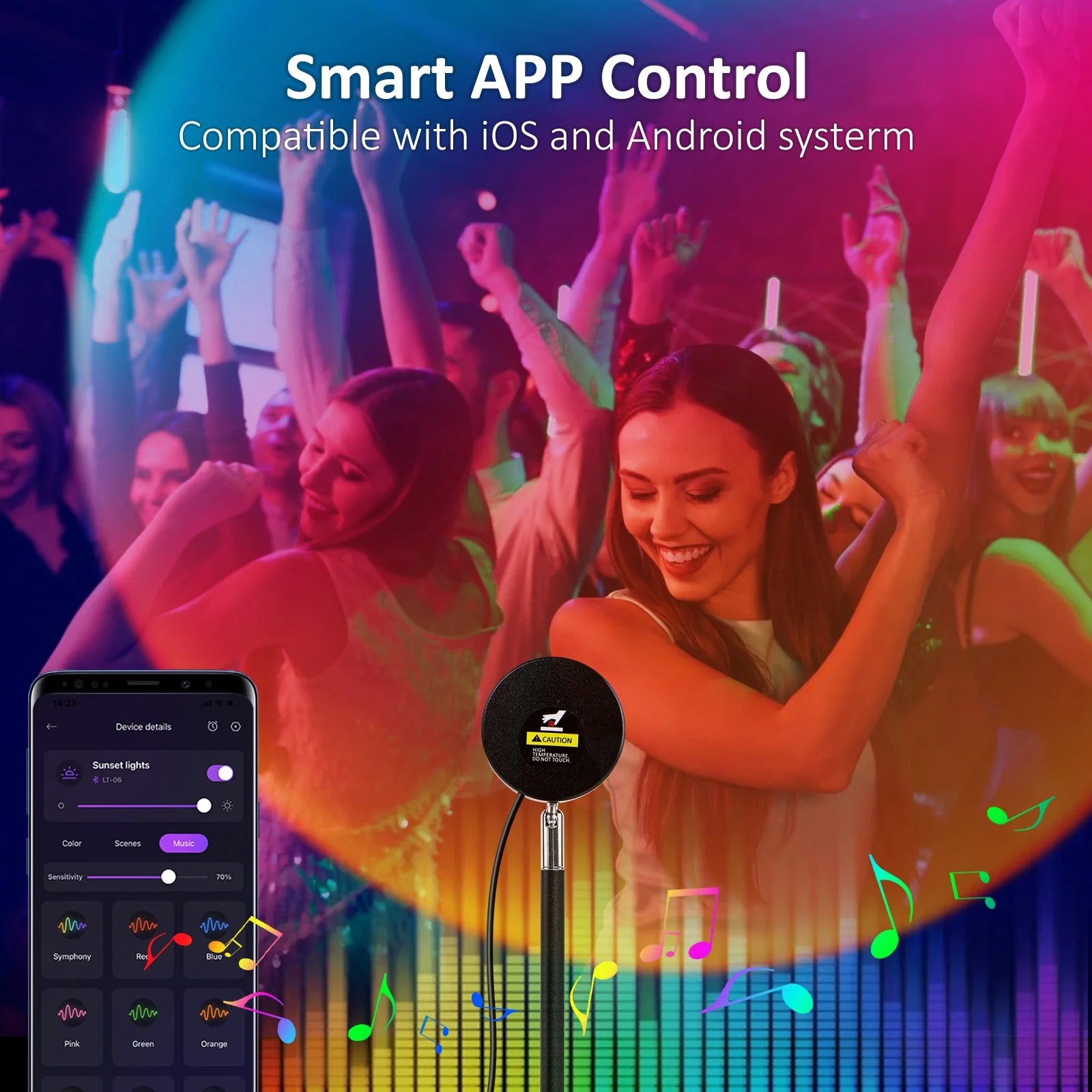 NovaGlow Ambient Sunset Lamp // Smart App Control