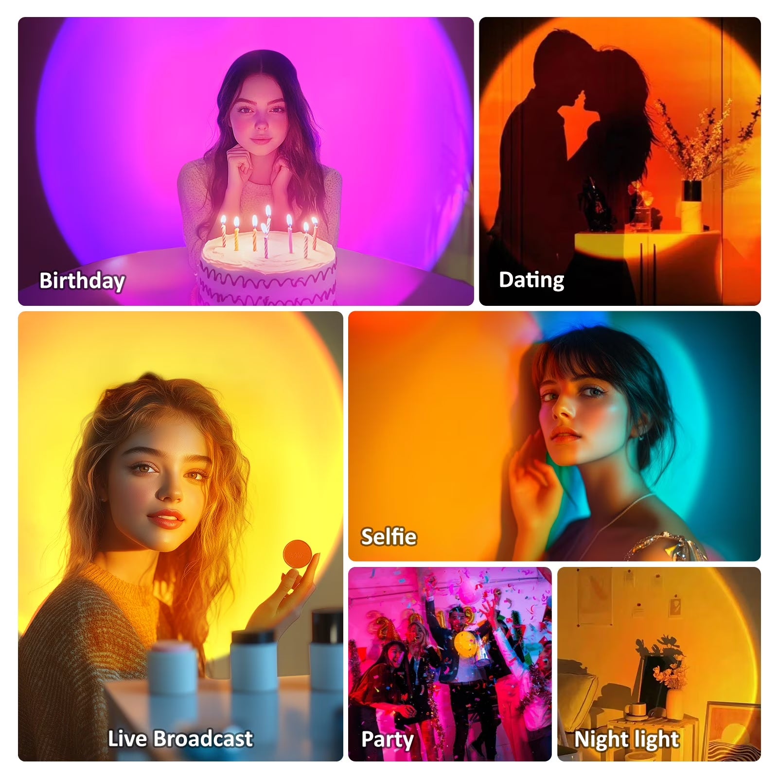 NovaGlow Ambient Sunset Lamp // Smart App Control