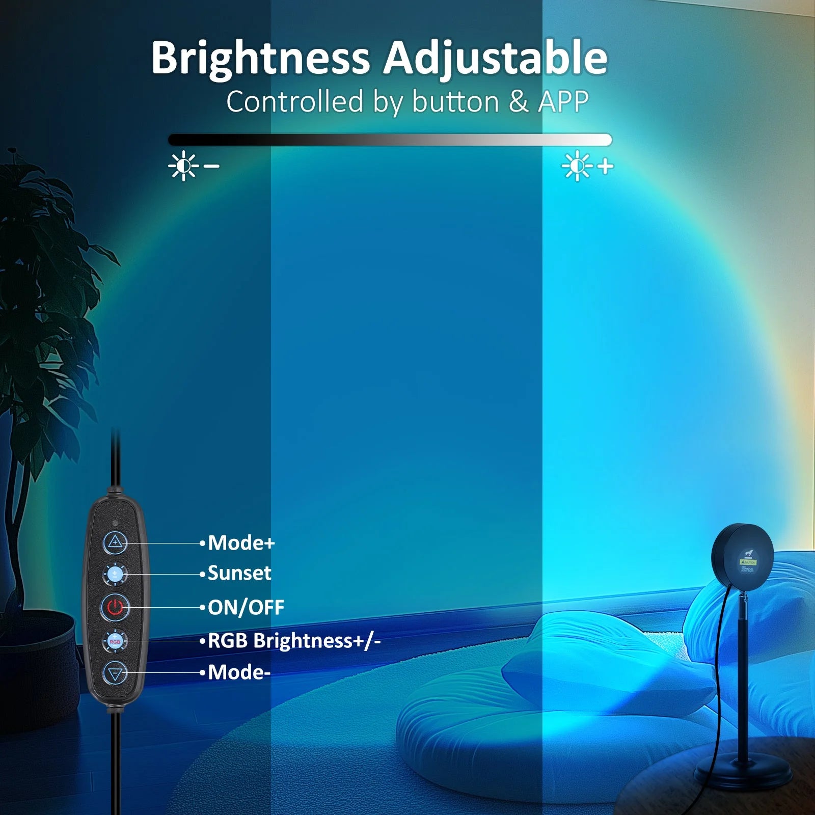 NovaGlow Ambient Sunset Lamp // Smart App Control